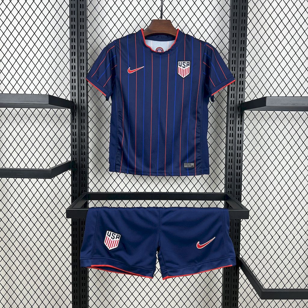 Conjunto Infantil Estados Unidos Fora 2025/26 - Azul