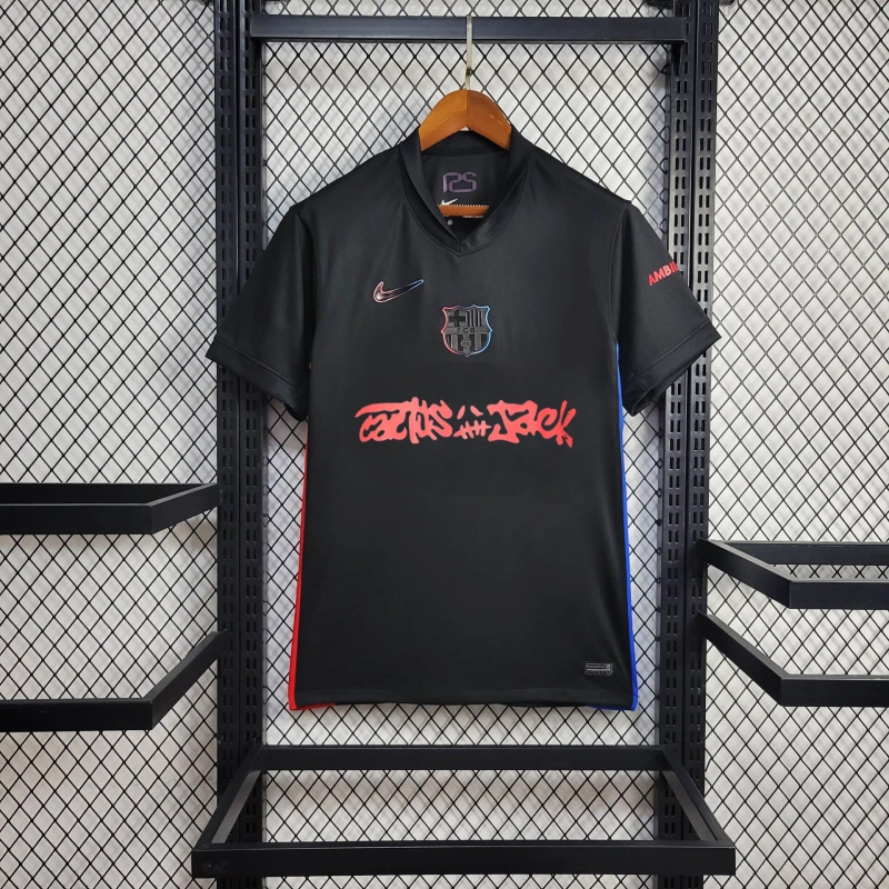 Camisa Barcelona Fora 24/25 - Versão Torcedor Travis Scott Cactus Jack