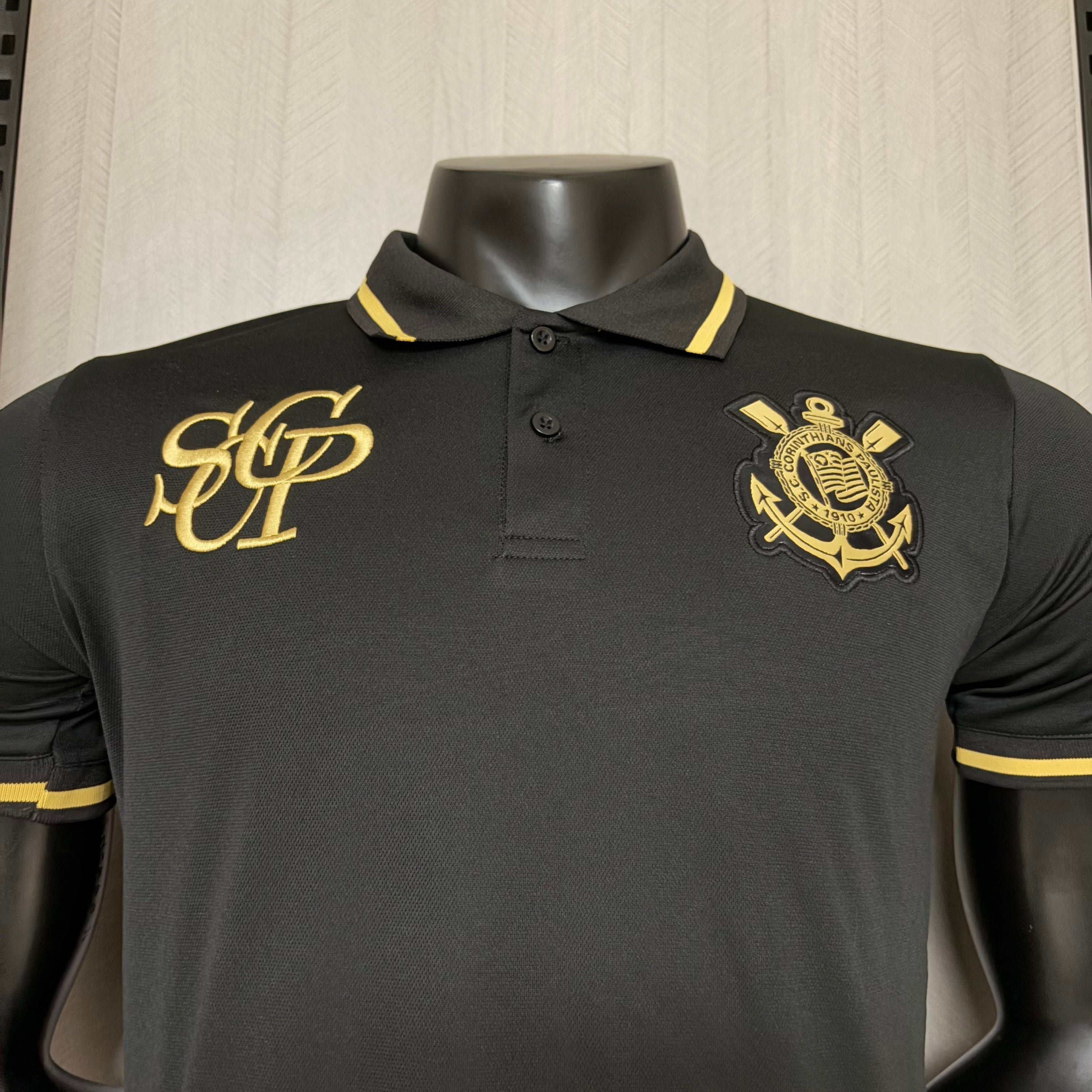 Camisa Polo Corinthians 2025 - Preta
