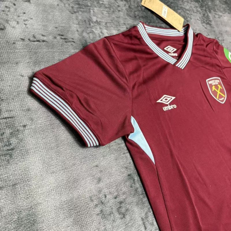 Conjunto West Ham 25/26 - Vermelho e branco