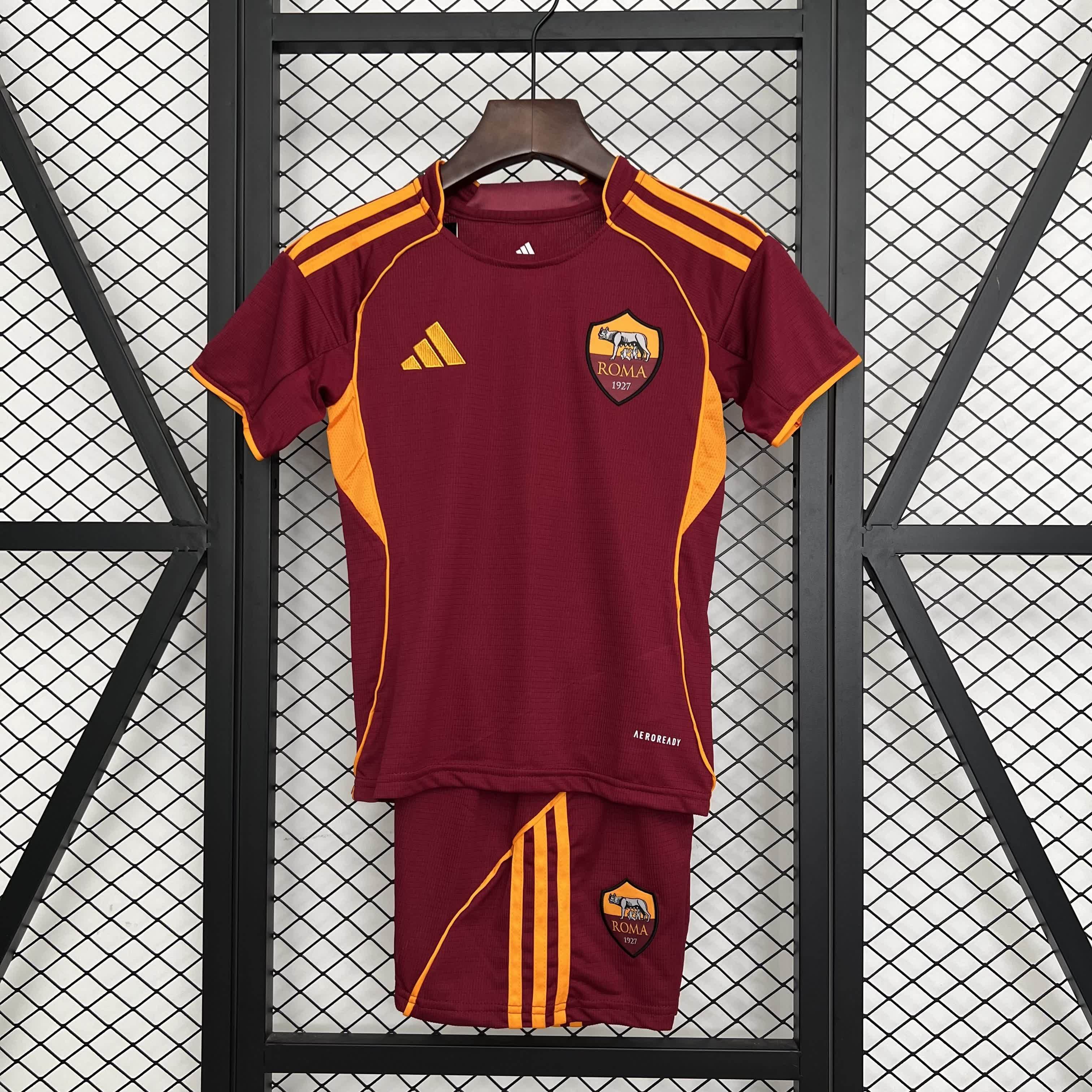 Conjunto Roma Home 25/26 - Vermelho