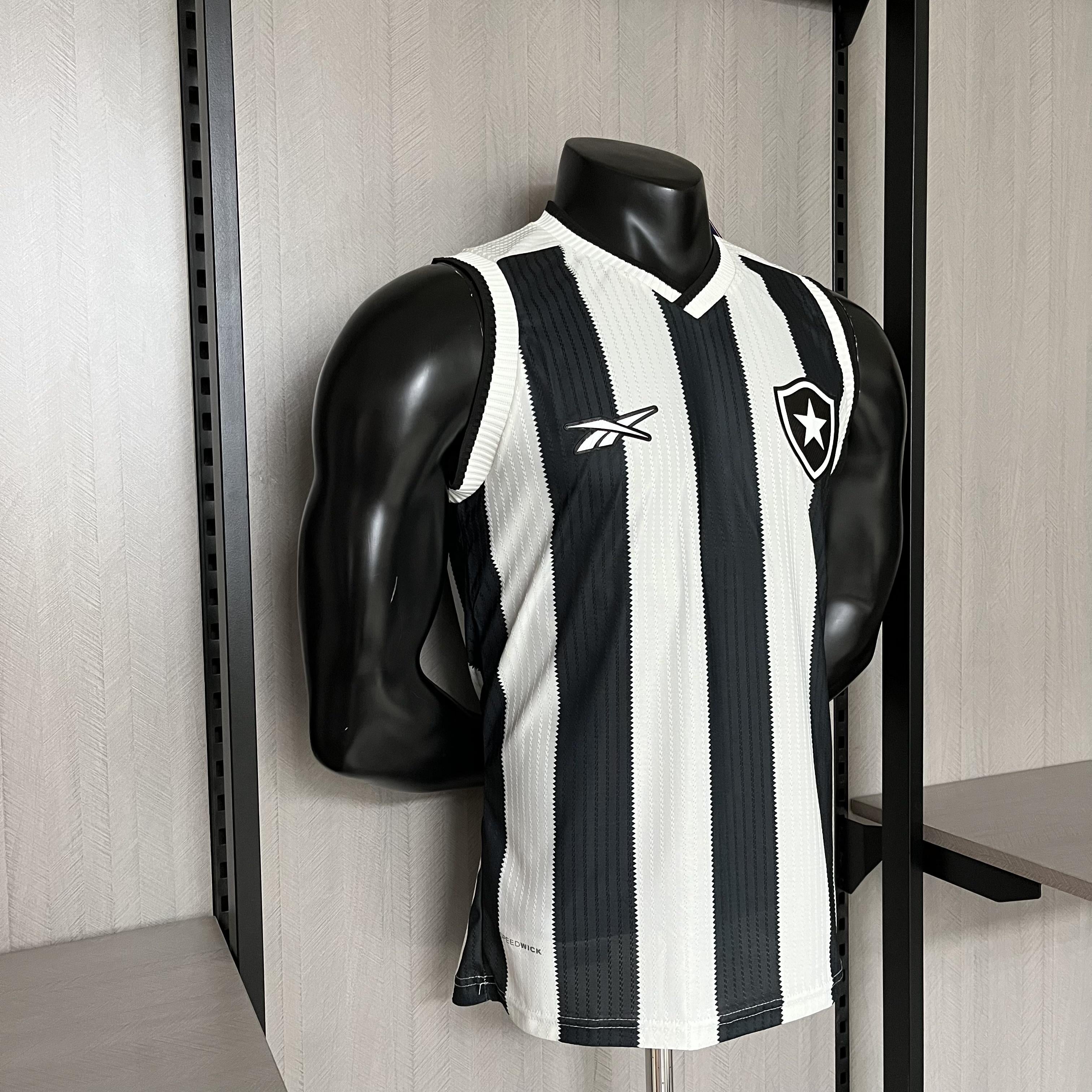 Camisa Regata Botafogo Titular 24/25 - Preta e Branco