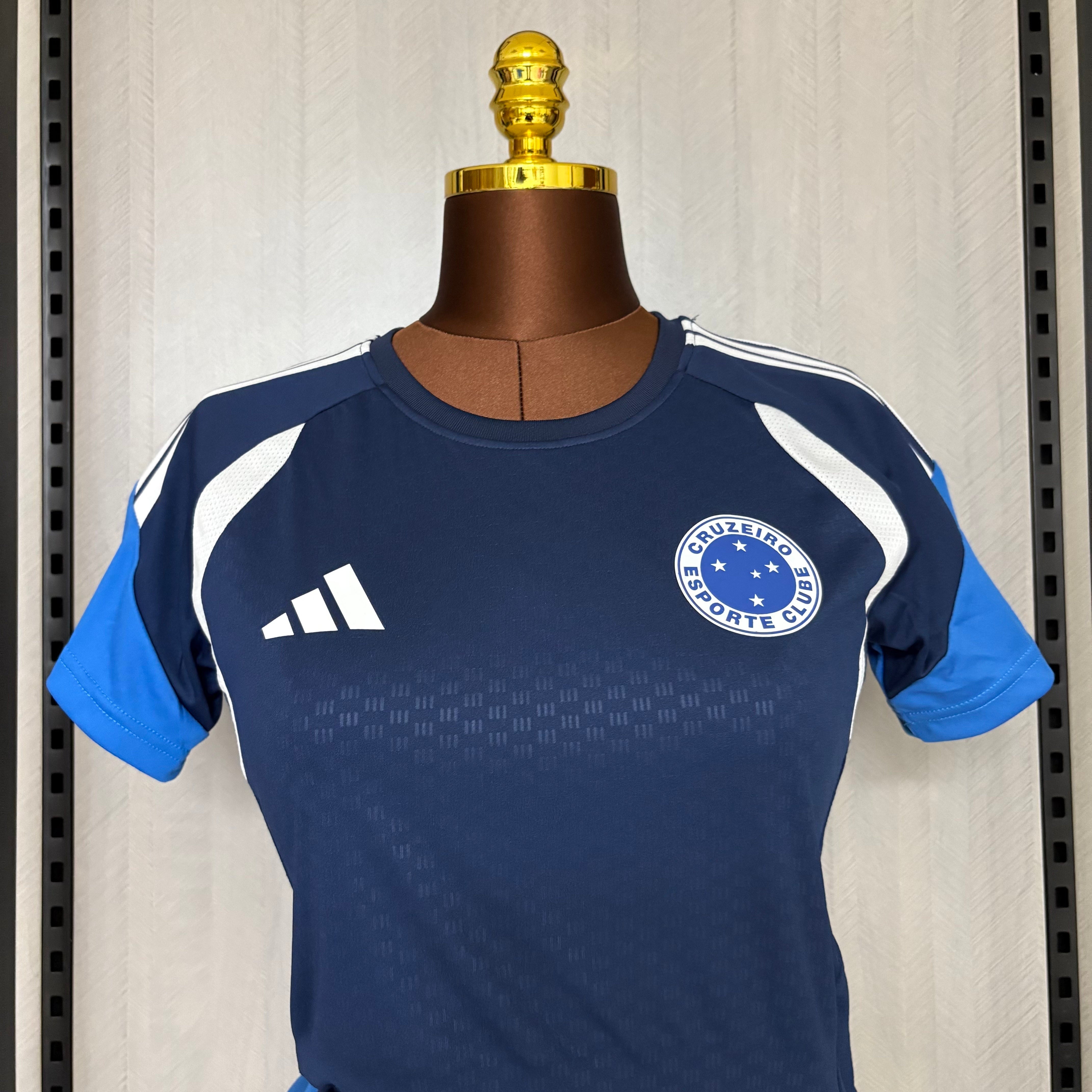 Camisa Cruzeiro de Treino 26/27 - Feminina Baby Look Azul Escuro