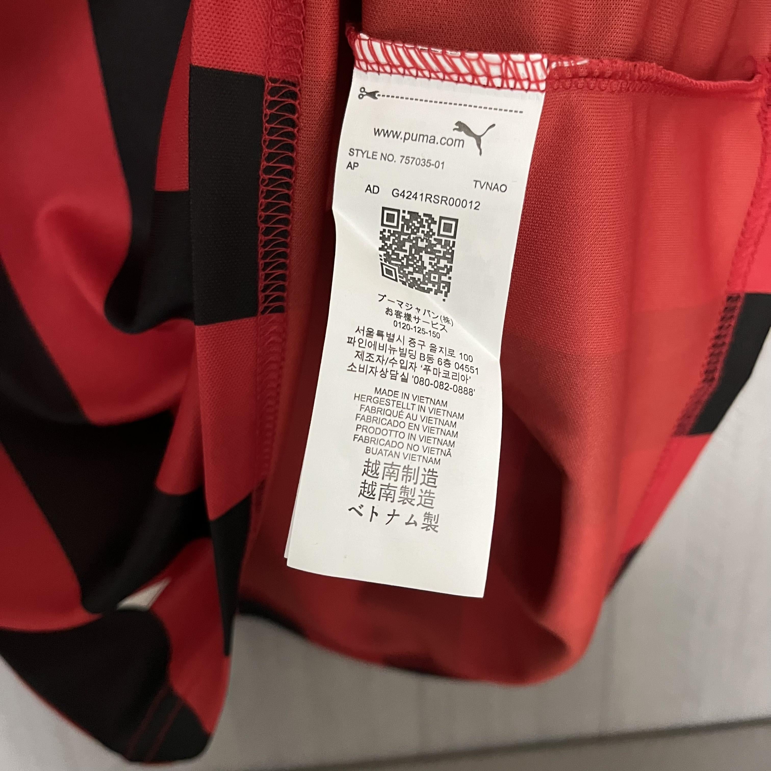 Camisa Manga Longa Milan 2024/25 - Vermelho e Preto Edição Especial