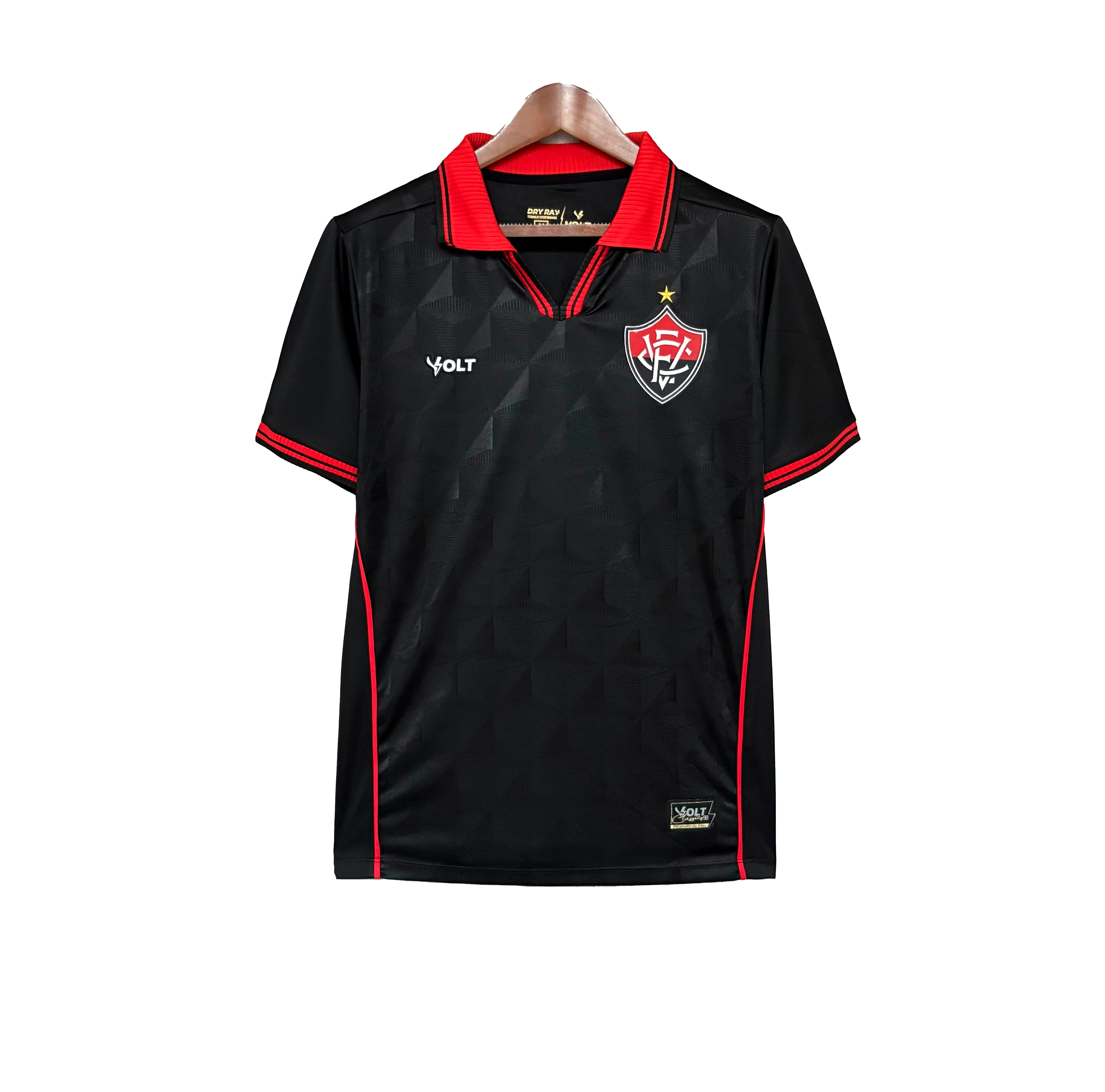 Camisa Vitória Reserva 25/26 - Preta e vermelho