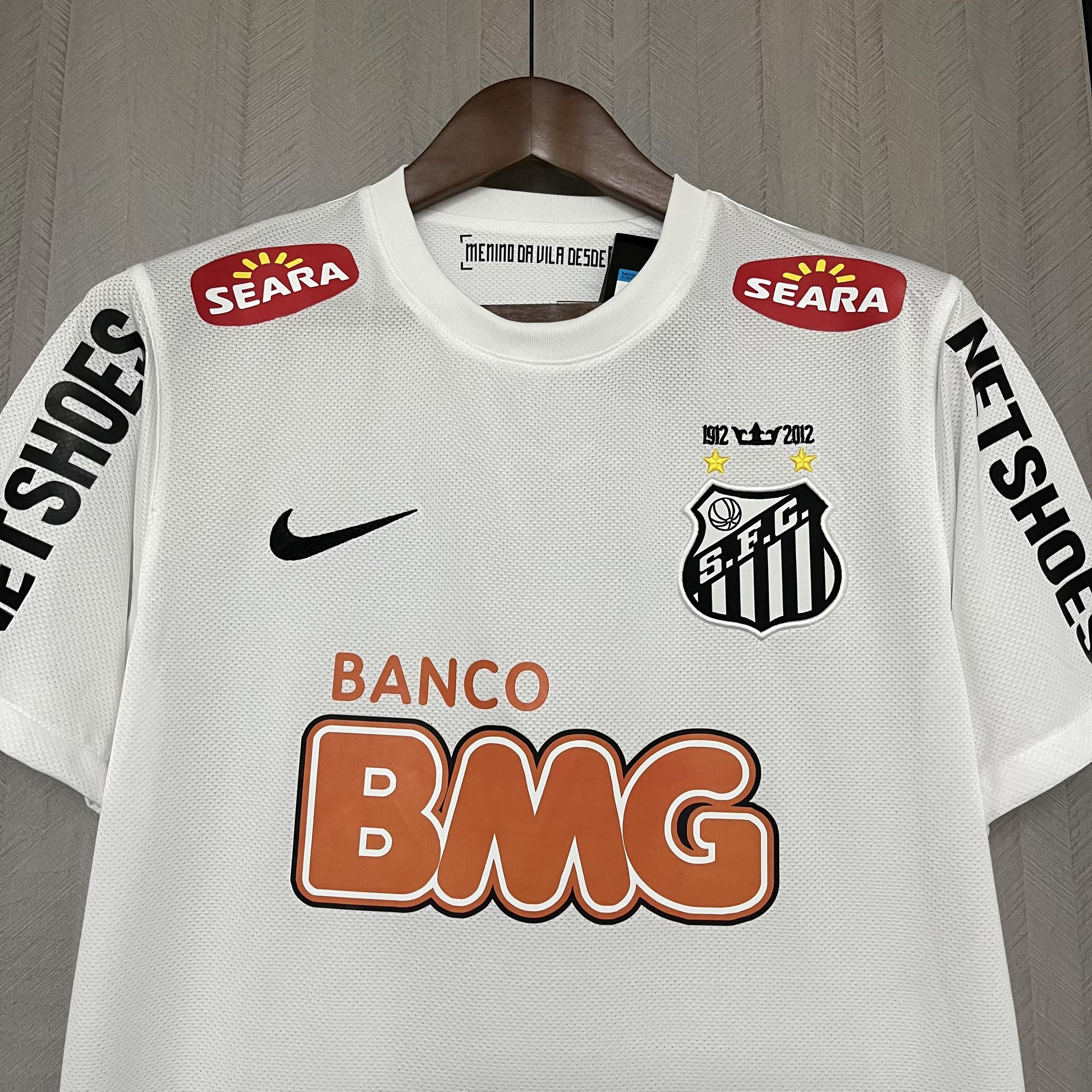Camisa Santos Nike Titular 2012/13 - Versão Retrô Branca Neymar Jr