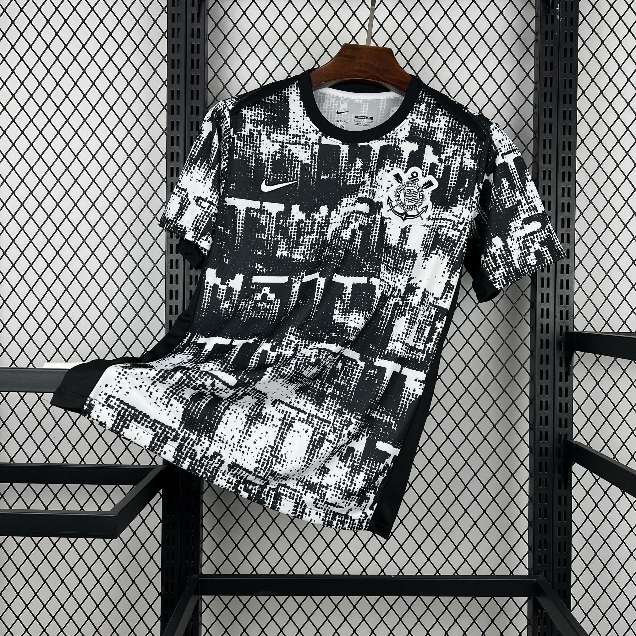 Camisa Corinthians Reserva 25/26 - Branco e Preto