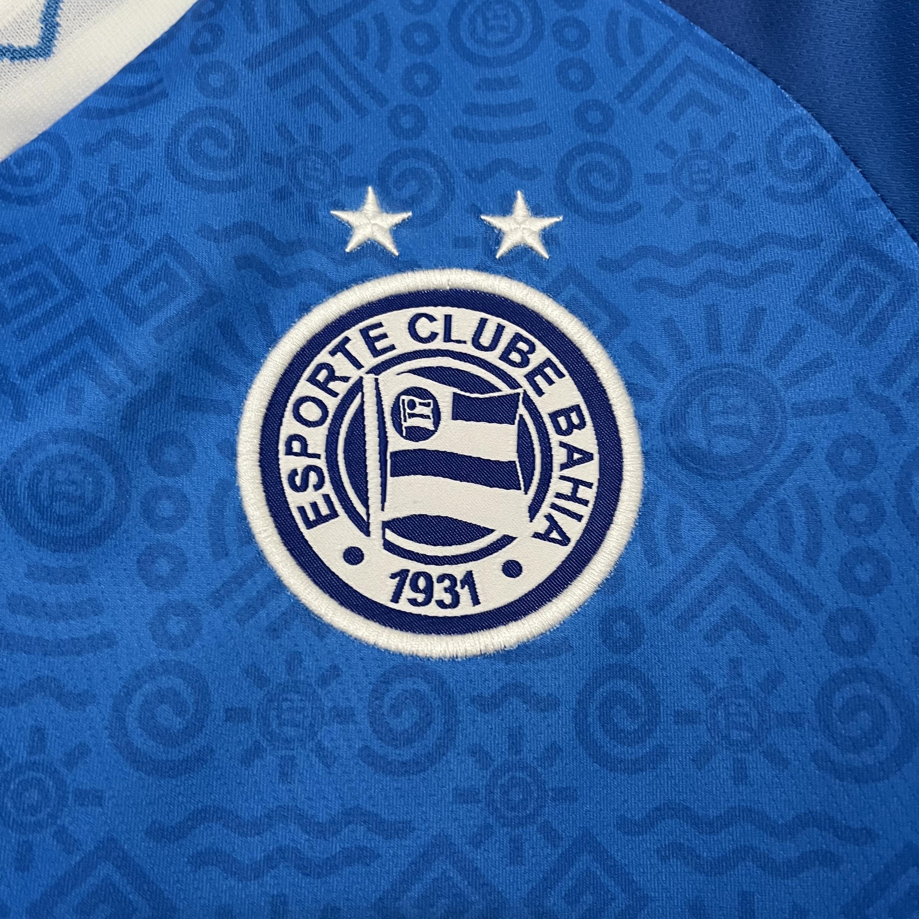 Camisa Bahia IV 24/25 - Azul Feminina Baby Look