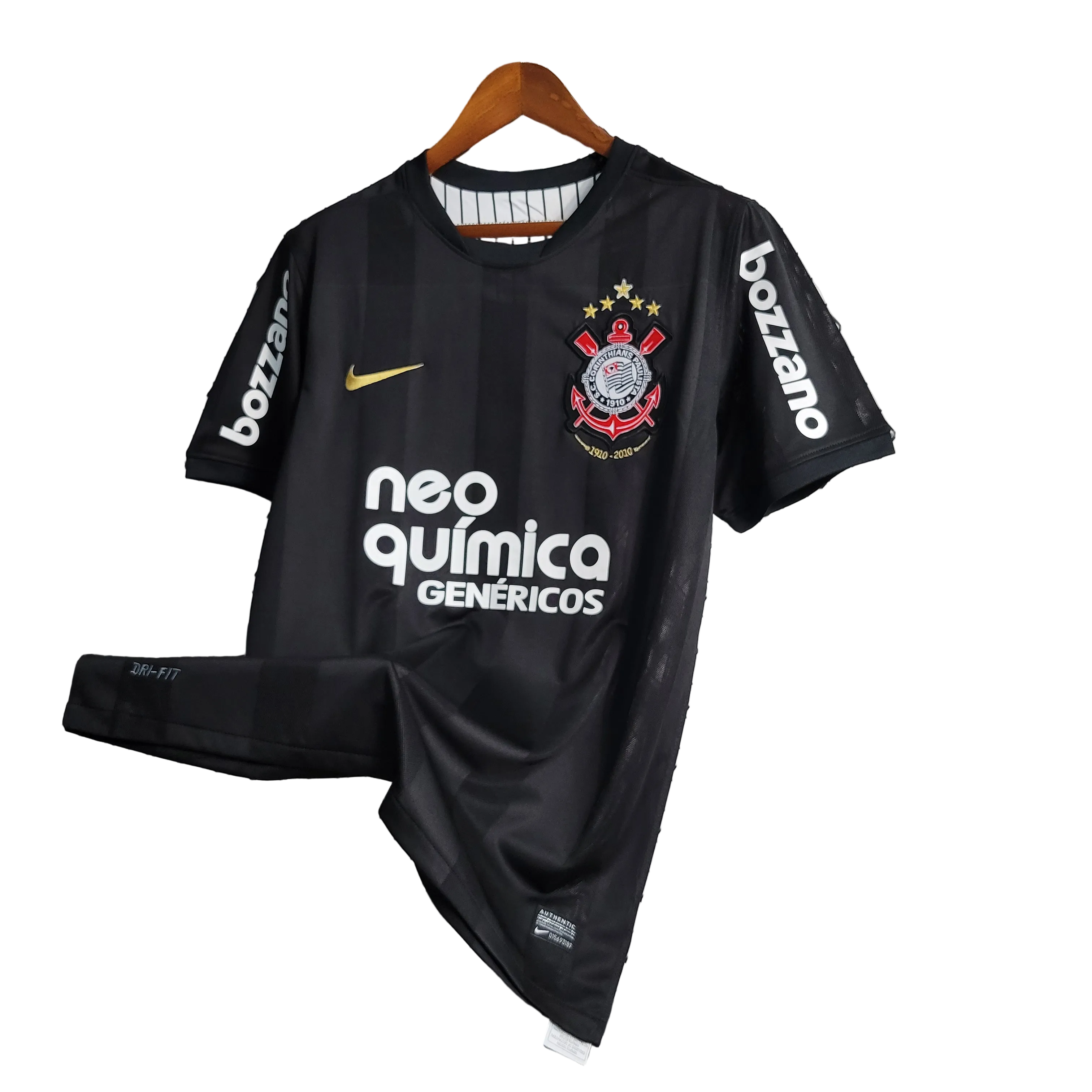 Camisa Corinthians Away 2010 - Versão Retrô Preta