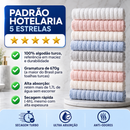 CloudSoft™ – Toalha Premium Algodão Turco | Kit 10 Banhão + 10 Rosto (BRINDE)