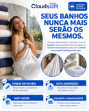CloudSoft™ – Toalha Premium Algodão Turco | Kit 10 Banhão + 10 Rosto (BRINDE)