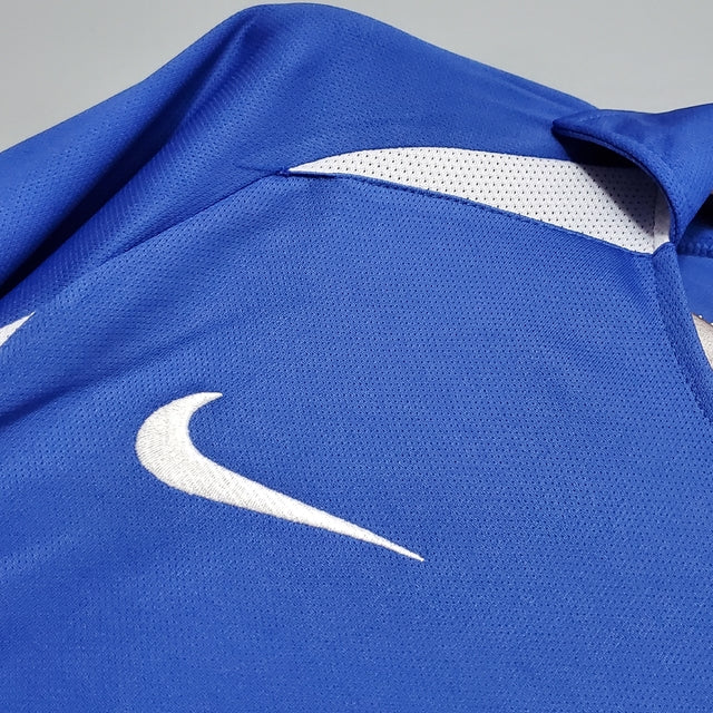 Camisa Brasil Fora 2002 - Versão Retrô Azul