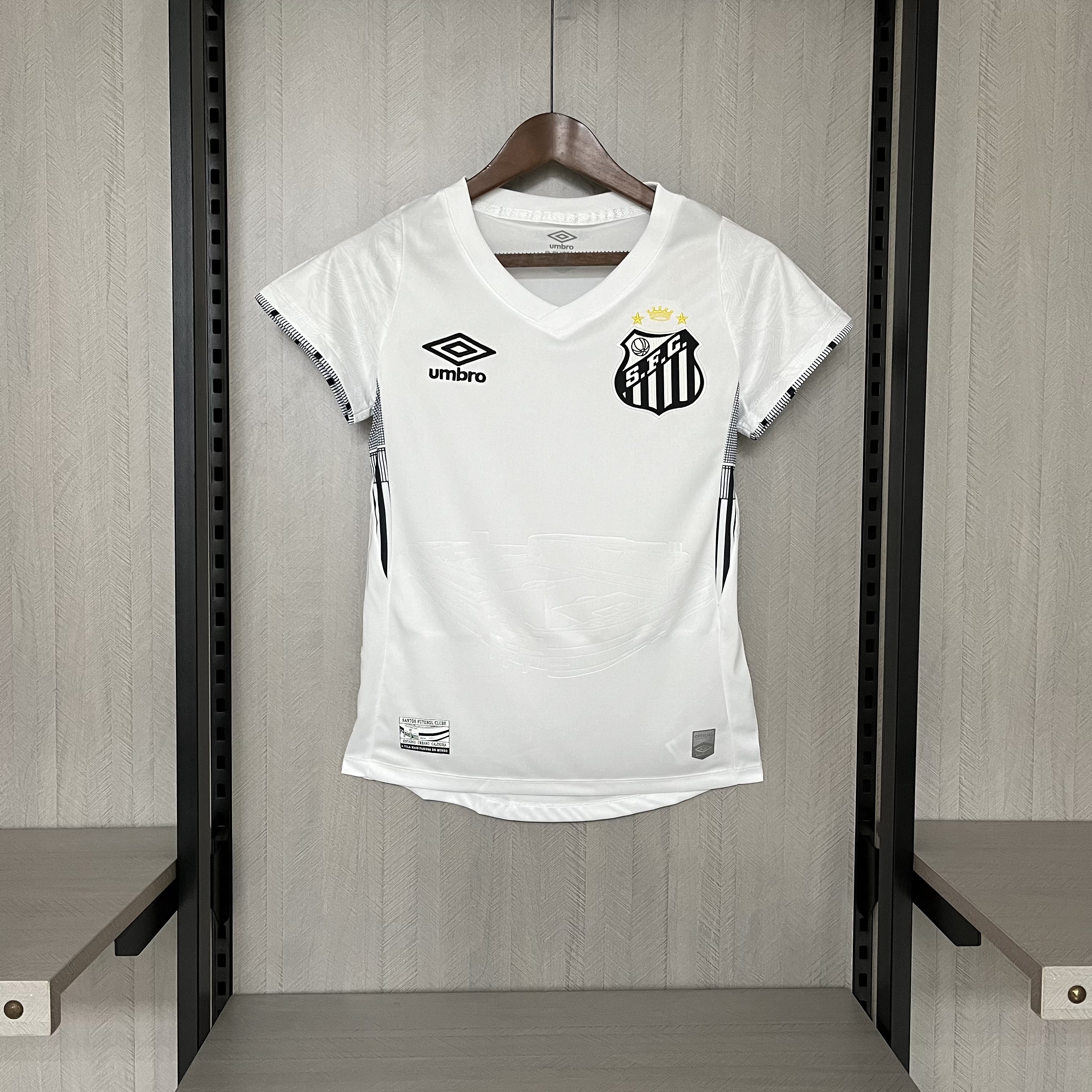 Camisa Santos Titular 24/25 - Versão Feminina Baby Look Branca