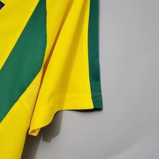 Camisa Brasil Titular 2002/03 - Versão Retrô Amarela