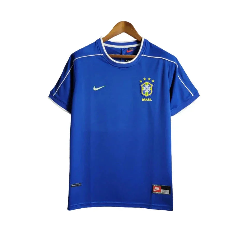 Camisa Brasil Fora 98/99 - Versão Retrô Azul